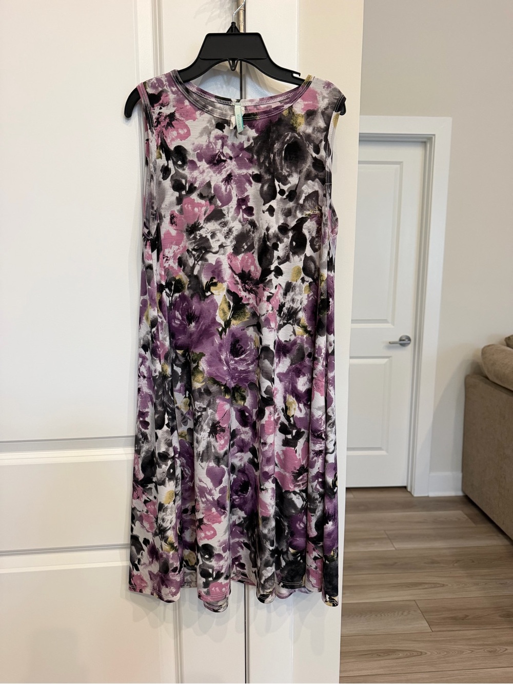 Bellamie Purple Floral Sleeveless Midi Dress Size M